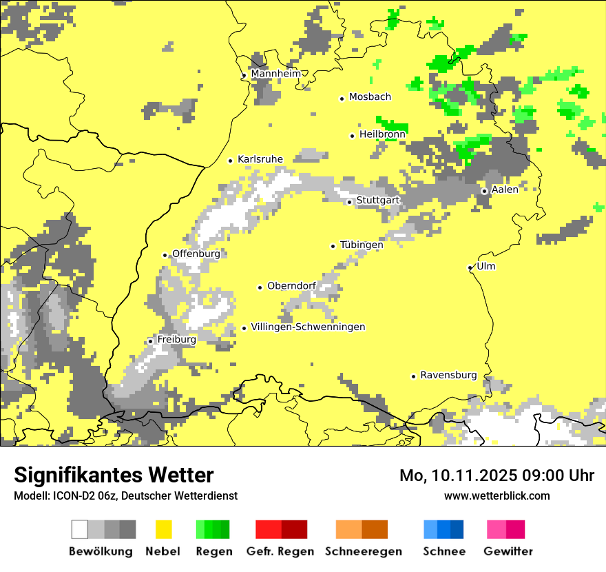 Modellkarten Signifikantes Wetter