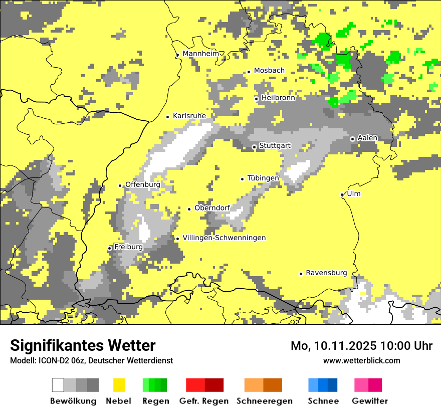 Modellkarten Signifikantes Wetter