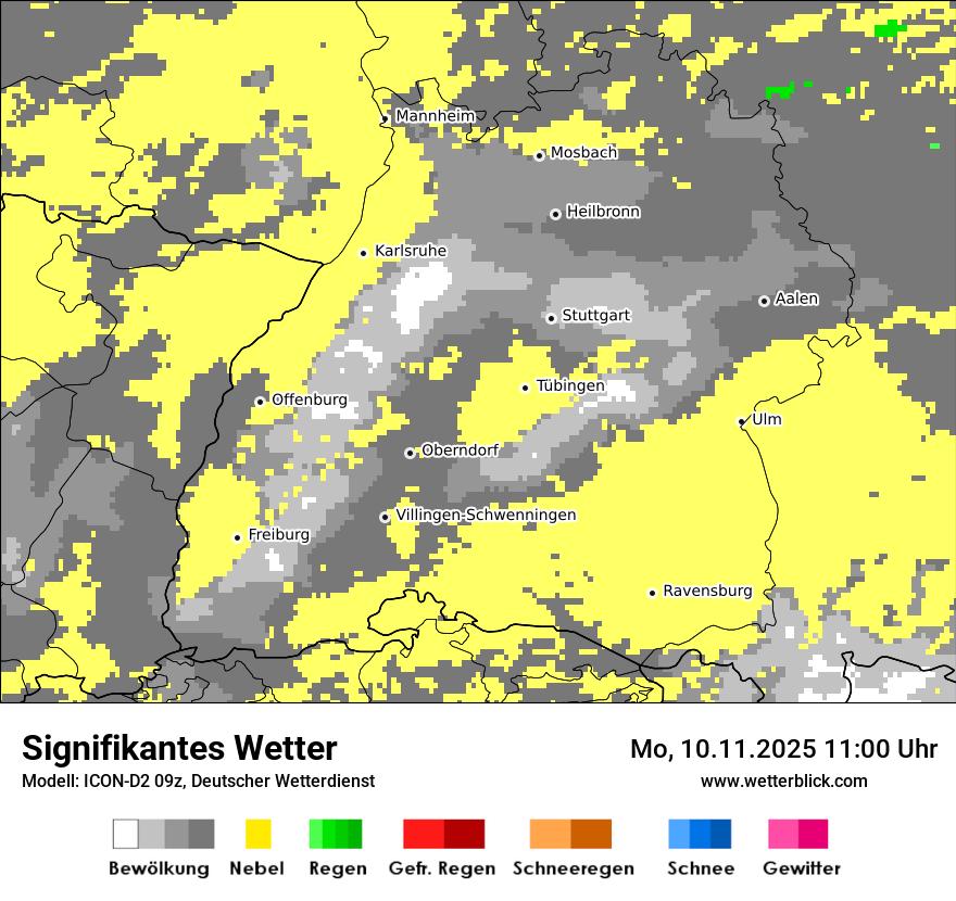Modellkarten Signifikantes Wetter