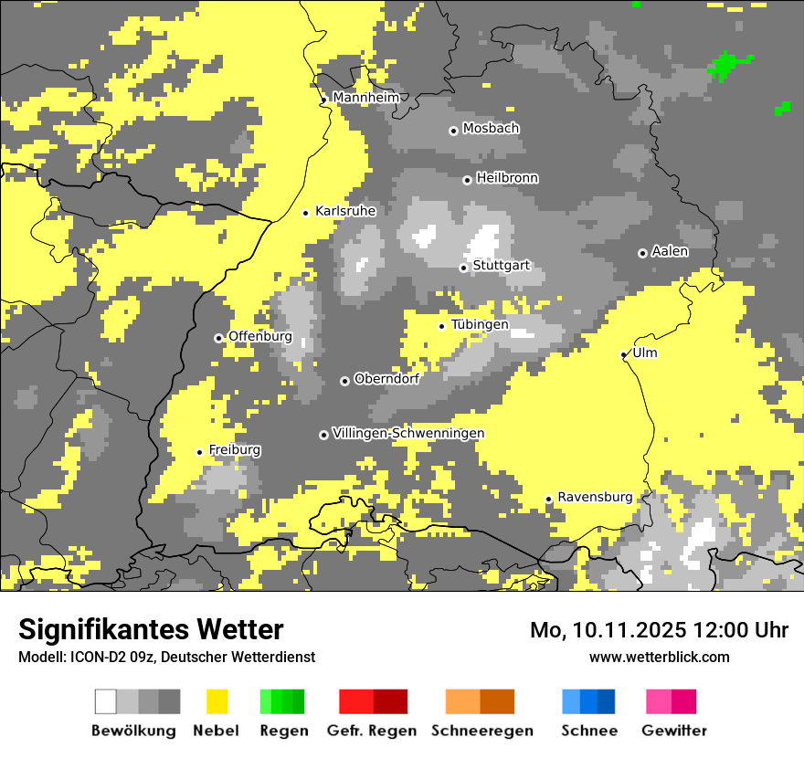 Modellkarten Signifikantes Wetter