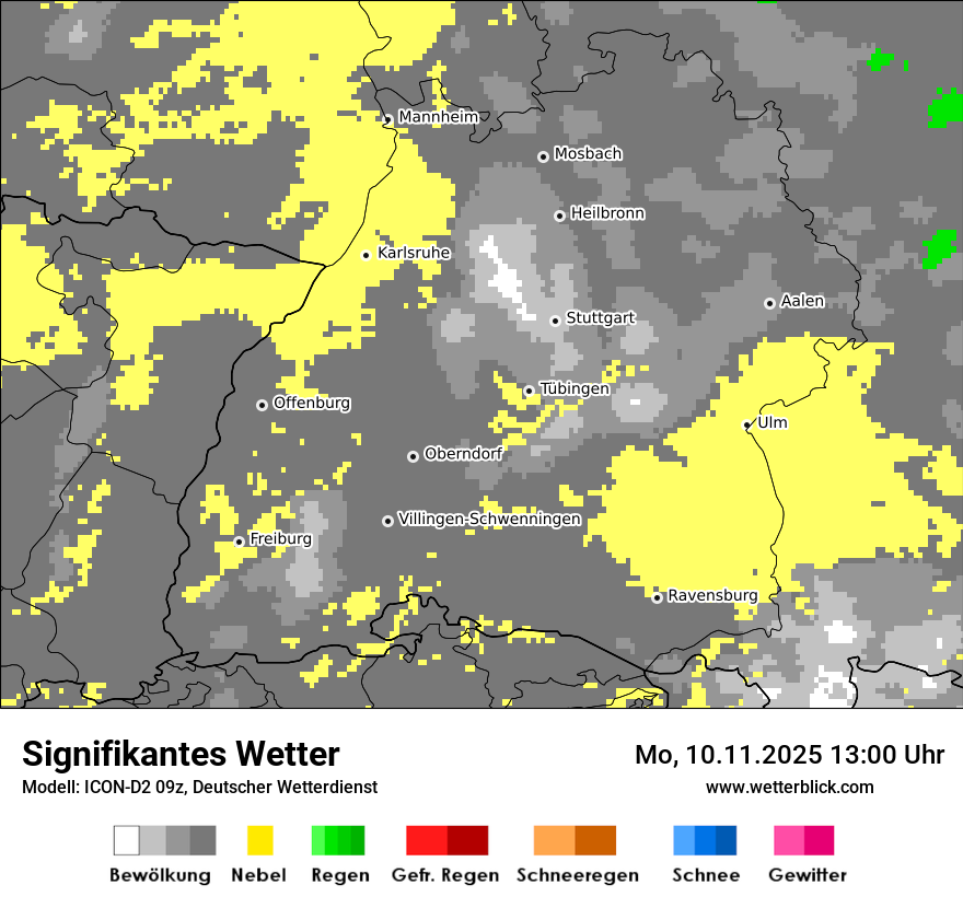 Modellkarten Signifikantes Wetter