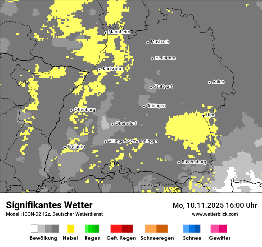 Modellkarten Signifikantes Wetter
