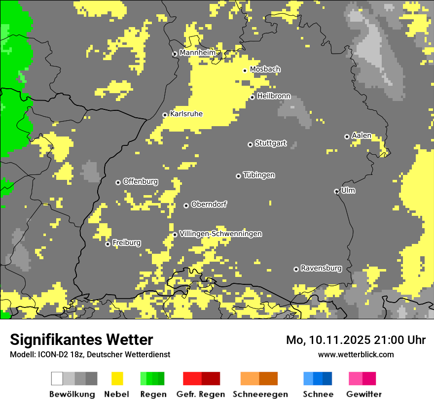 Modellkarten Signifikantes Wetter