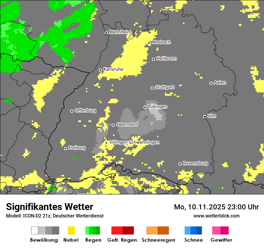 Modellkarten Signifikantes Wetter