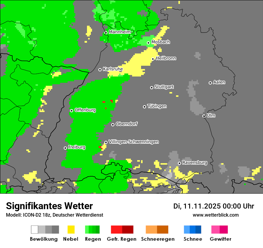 Modellkarten Signifikantes Wetter