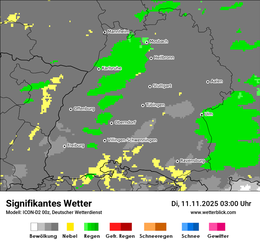 Modellkarten Signifikantes Wetter