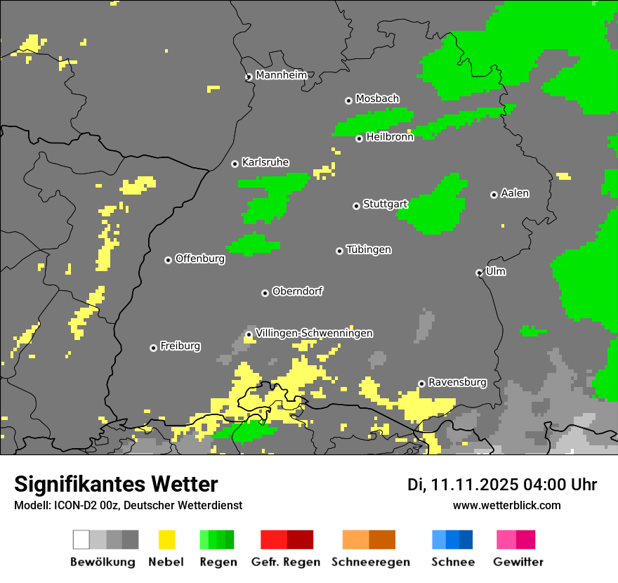 Modellkarten Signifikantes Wetter