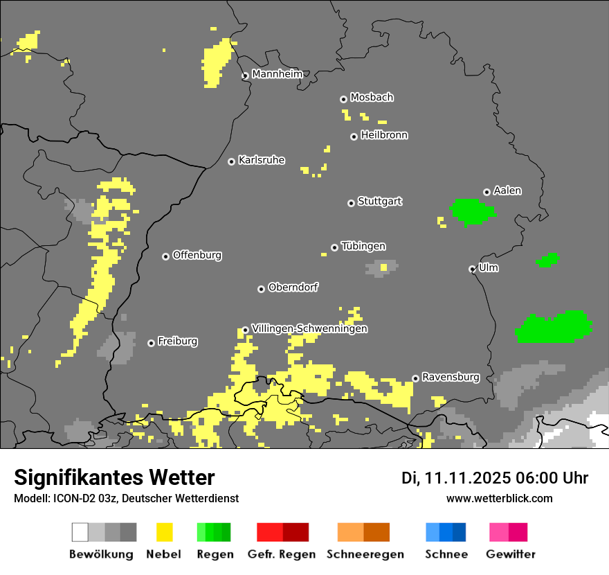 Modellkarten Signifikantes Wetter