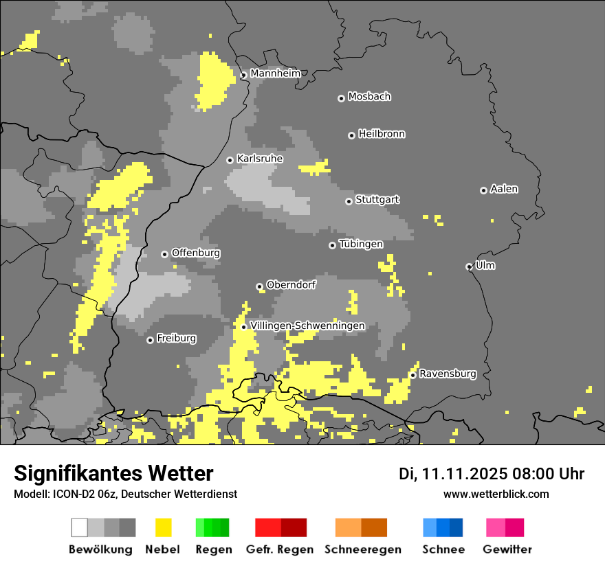 Modellkarten Signifikantes Wetter