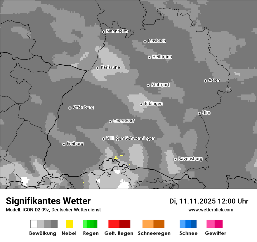 Modellkarten Signifikantes Wetter