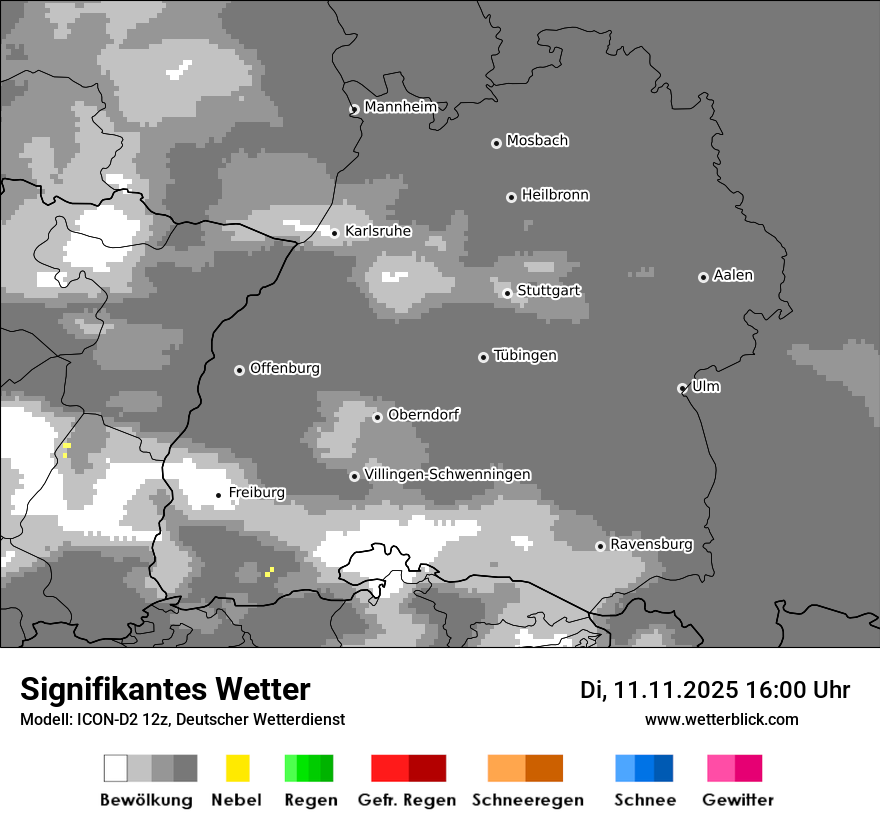 Modellkarten Signifikantes Wetter