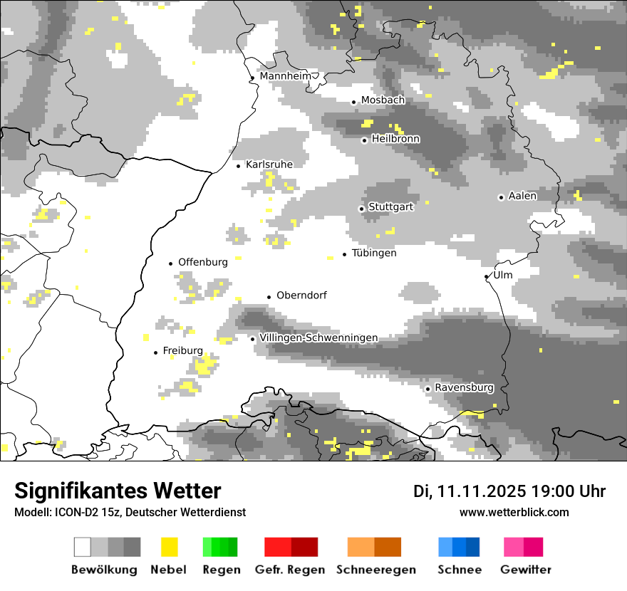 Modellkarten Signifikantes Wetter