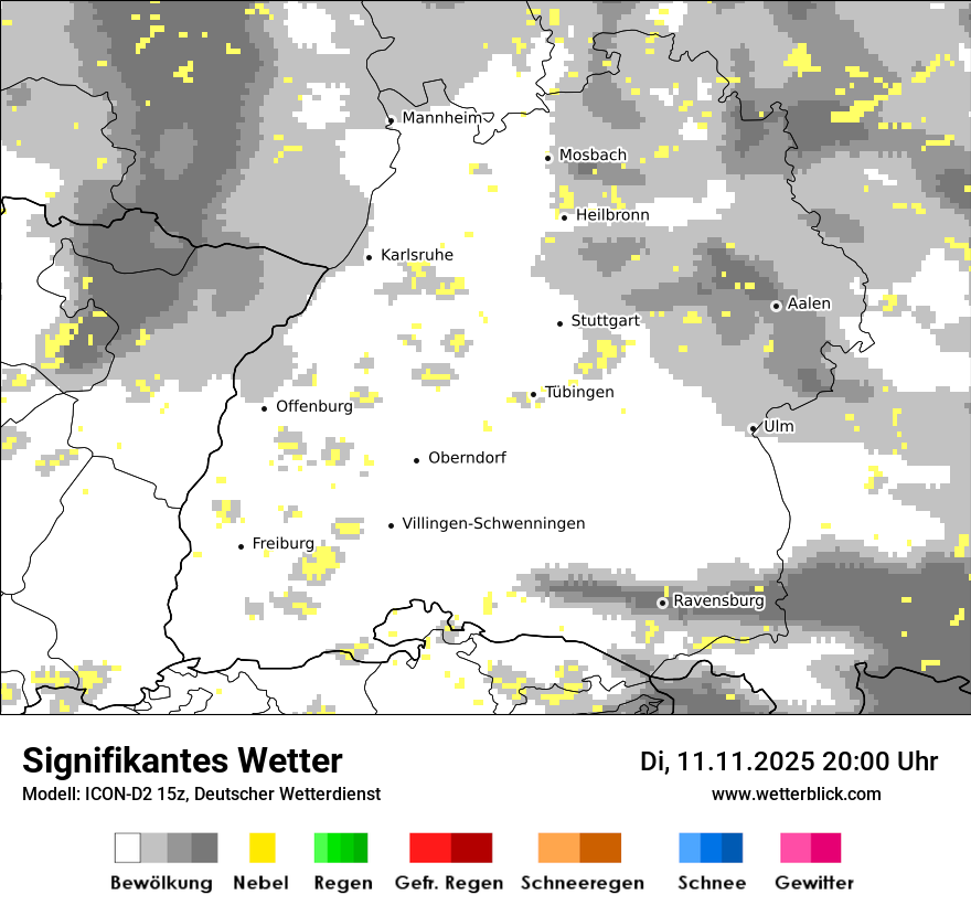 Modellkarten Signifikantes Wetter