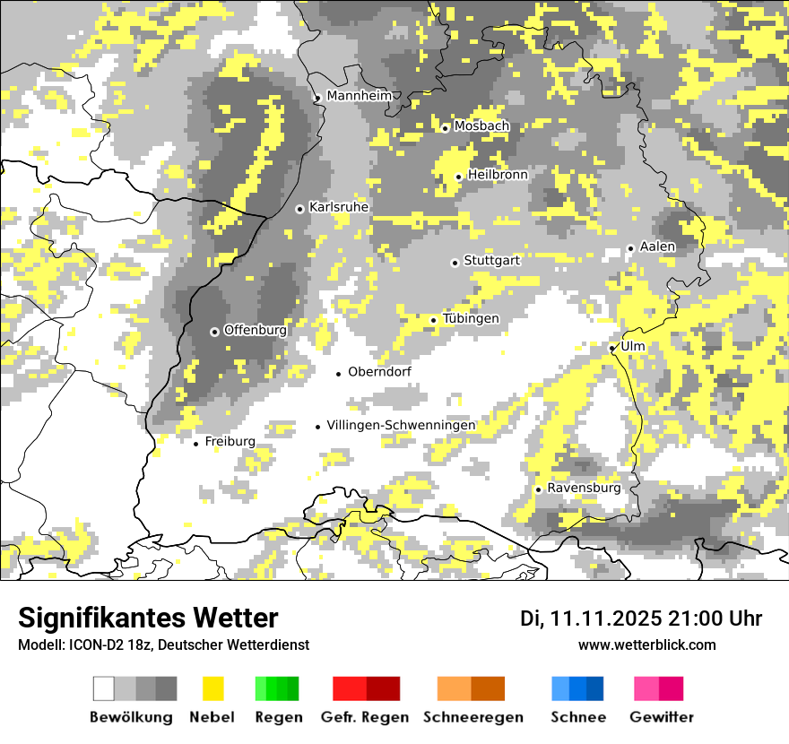 Modellkarten Signifikantes Wetter
