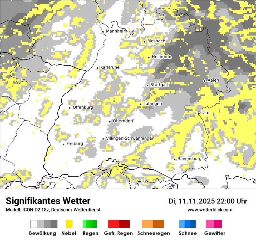 Modellkarten Signifikantes Wetter