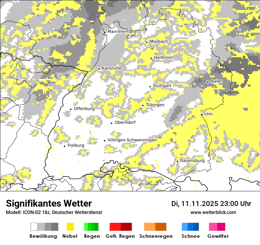Modellkarten Signifikantes Wetter