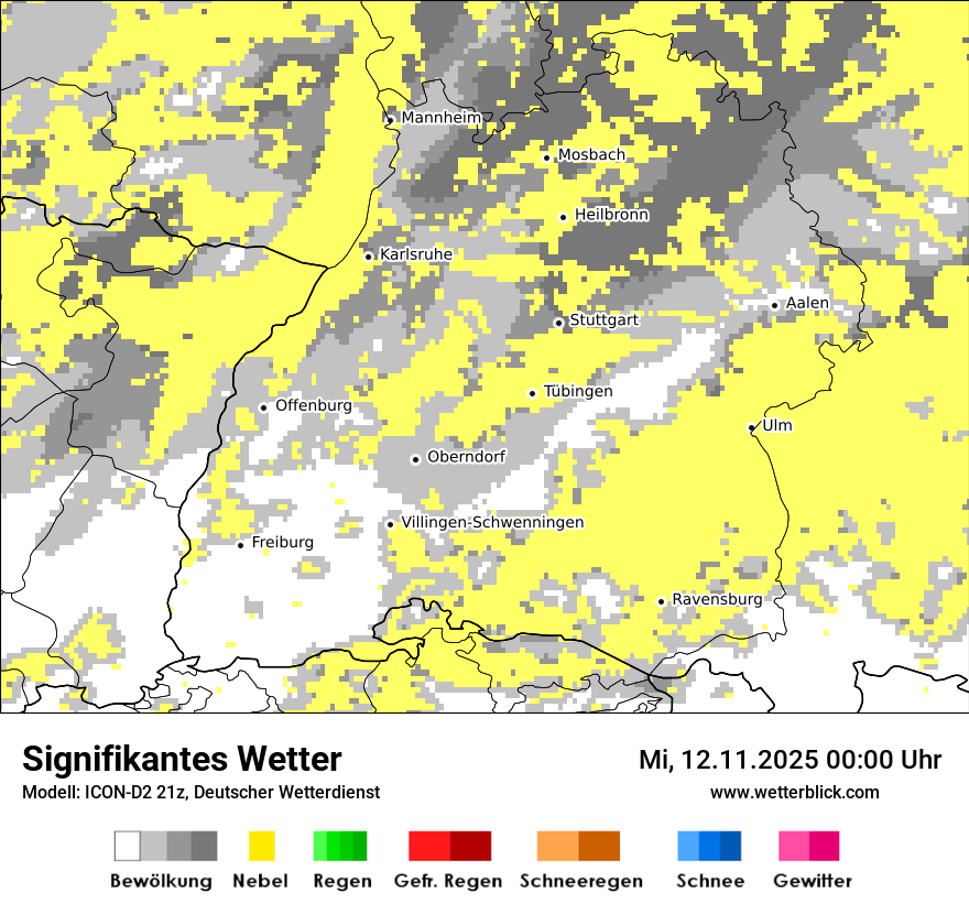 Modellkarten Signifikantes Wetter