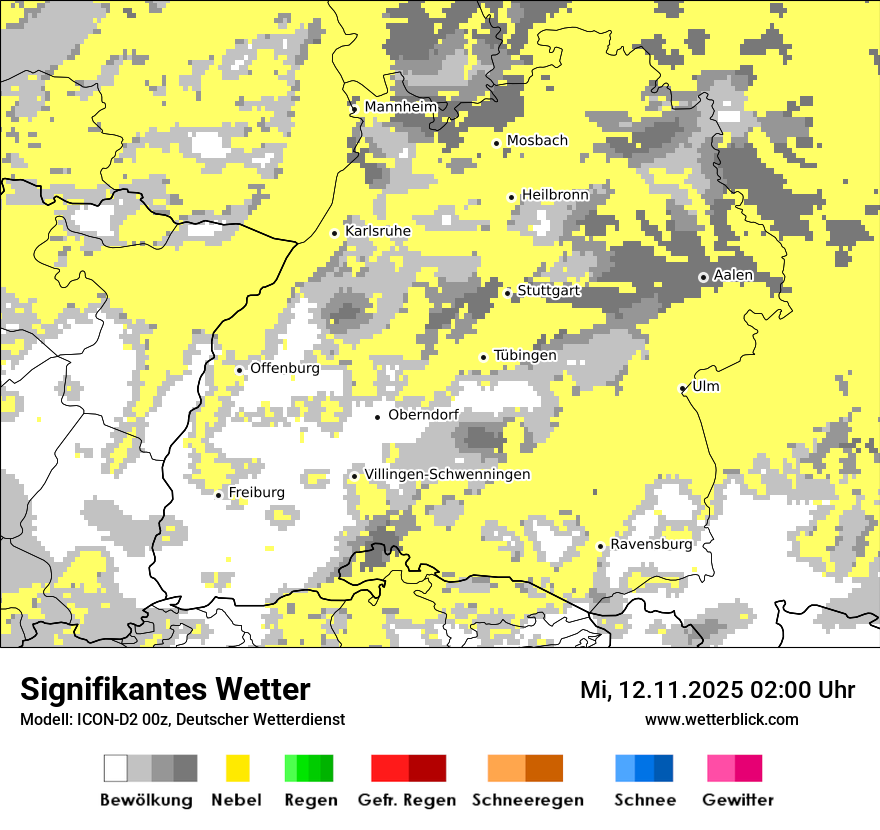 Modellkarten Signifikantes Wetter