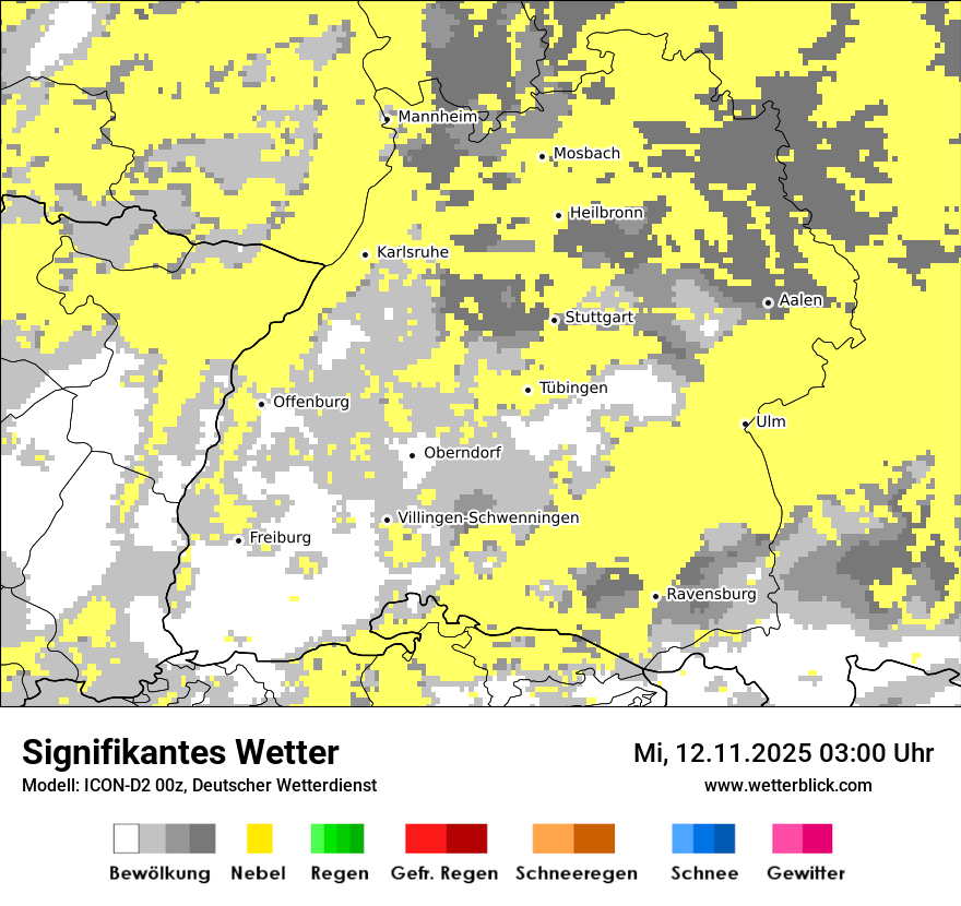 Modellkarten Signifikantes Wetter