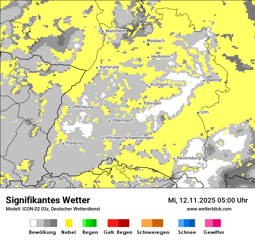 Modellkarten Signifikantes Wetter