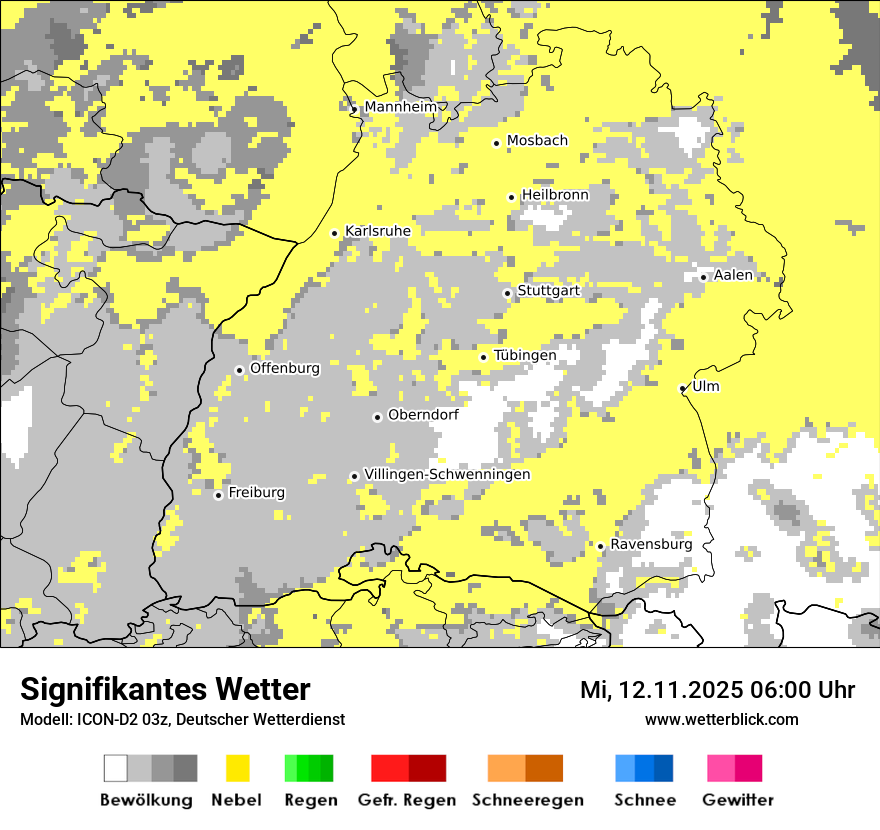 Modellkarten Signifikantes Wetter