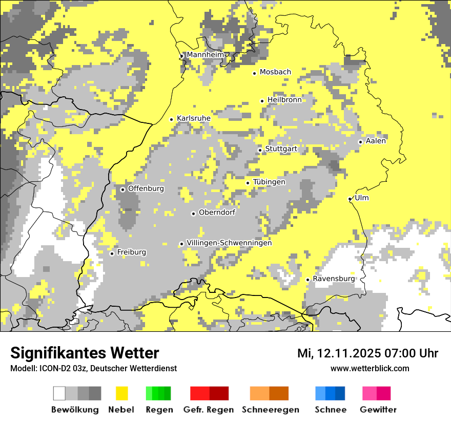 Modellkarten Signifikantes Wetter