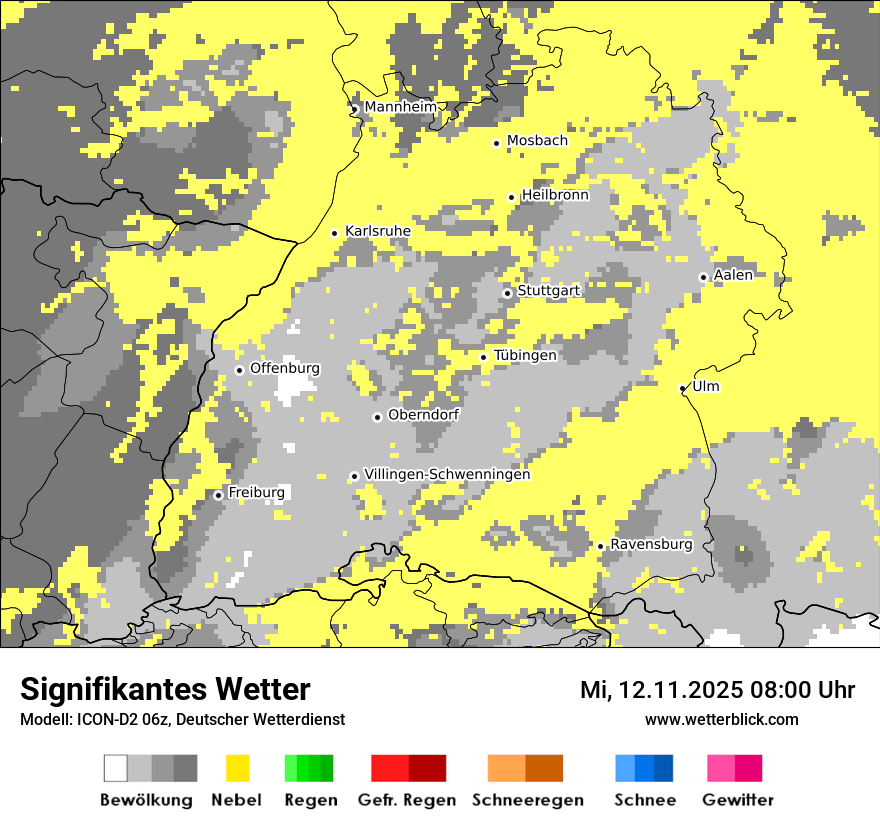 Modellkarten Signifikantes Wetter