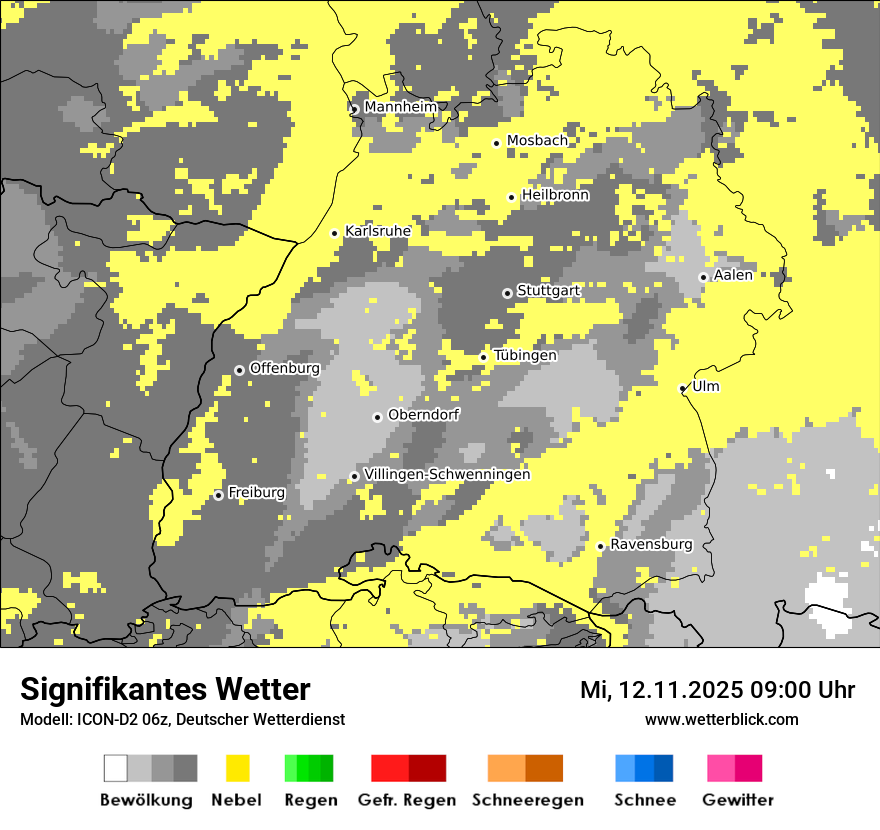 Modellkarten Signifikantes Wetter