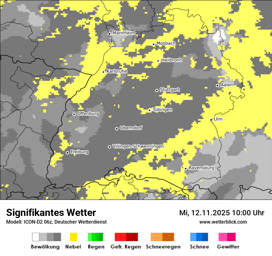 Modellkarten Signifikantes Wetter