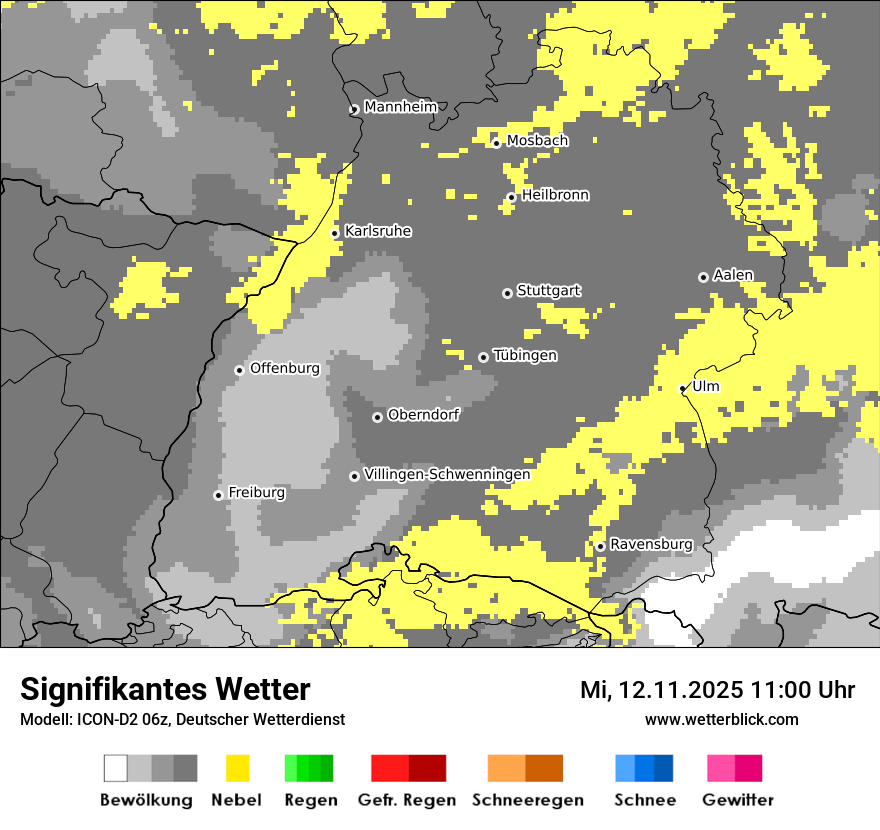 Modellkarten Signifikantes Wetter