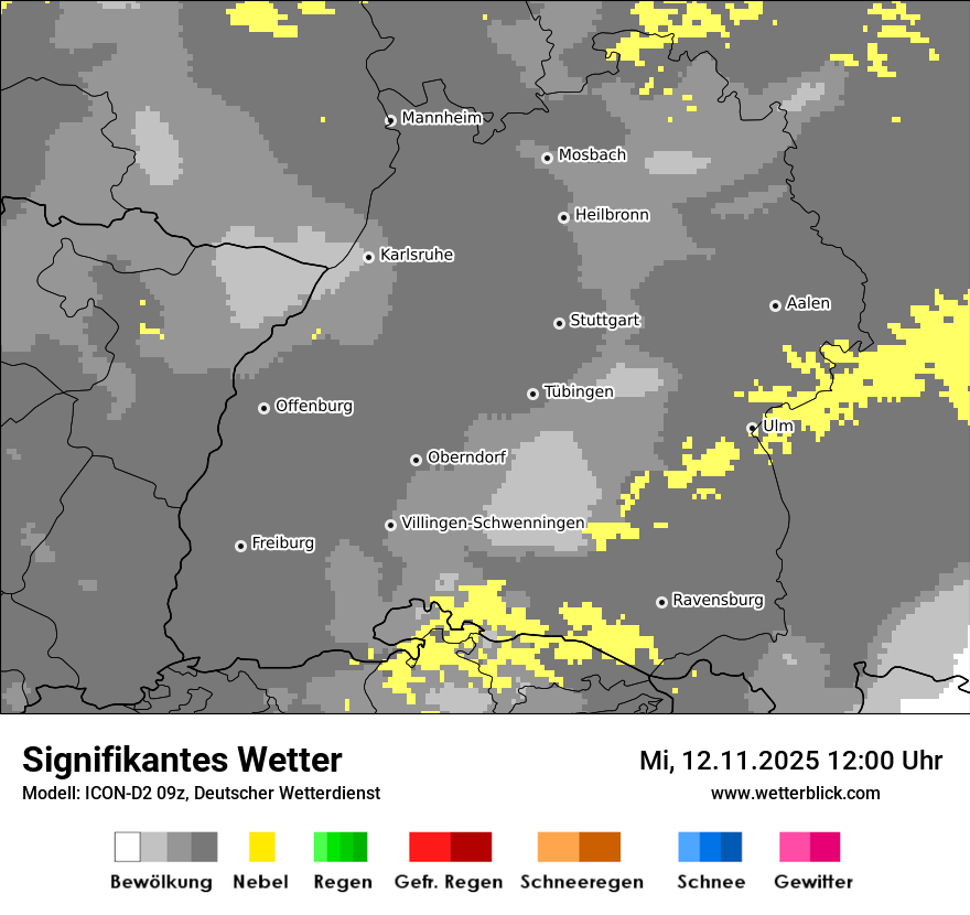 Modellkarten Signifikantes Wetter