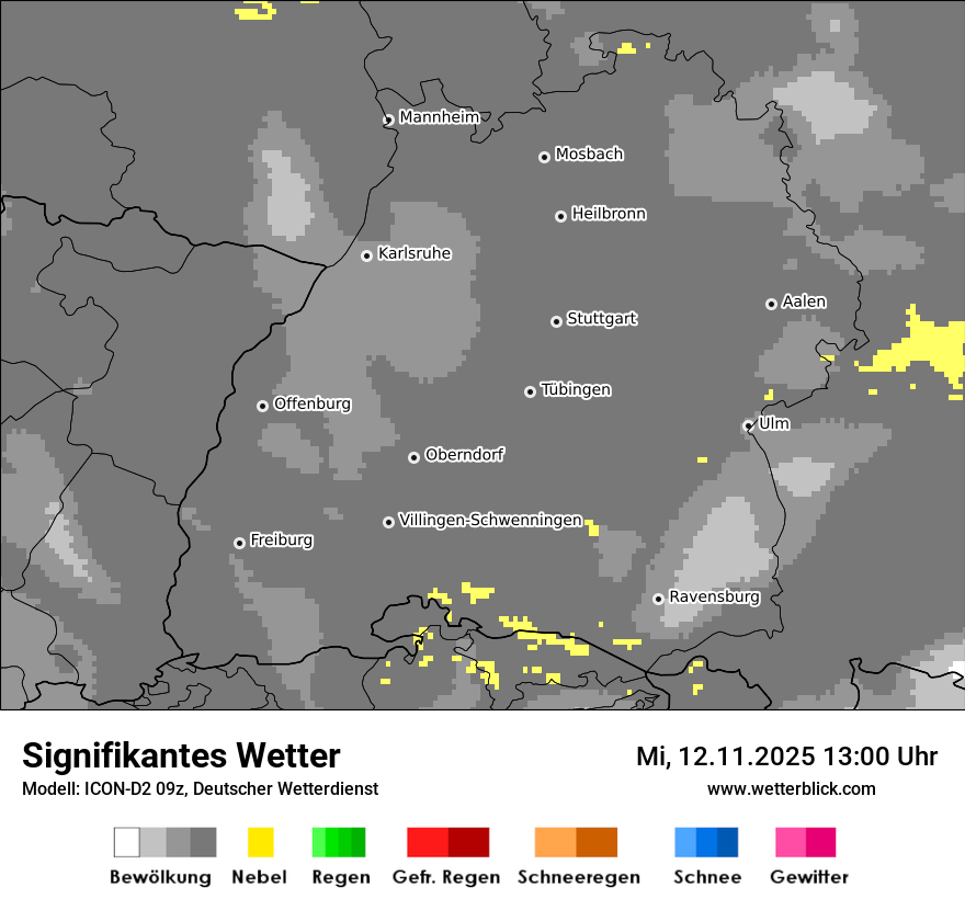 Modellkarten Signifikantes Wetter
