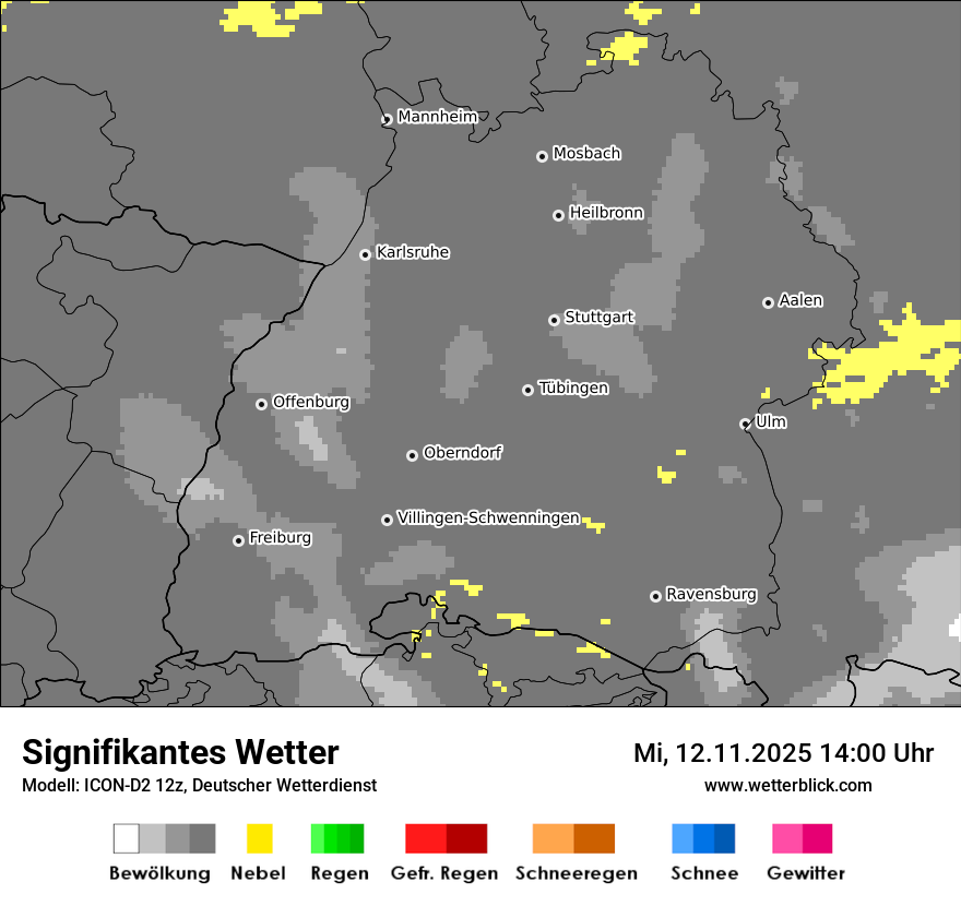 Modellkarten Signifikantes Wetter