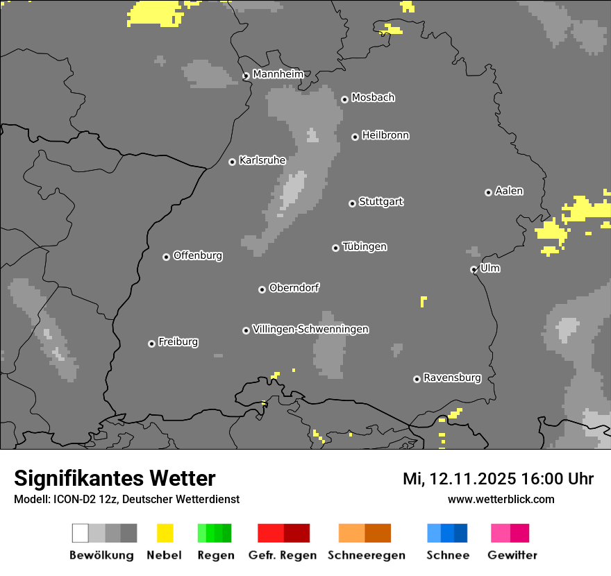 Modellkarten Signifikantes Wetter