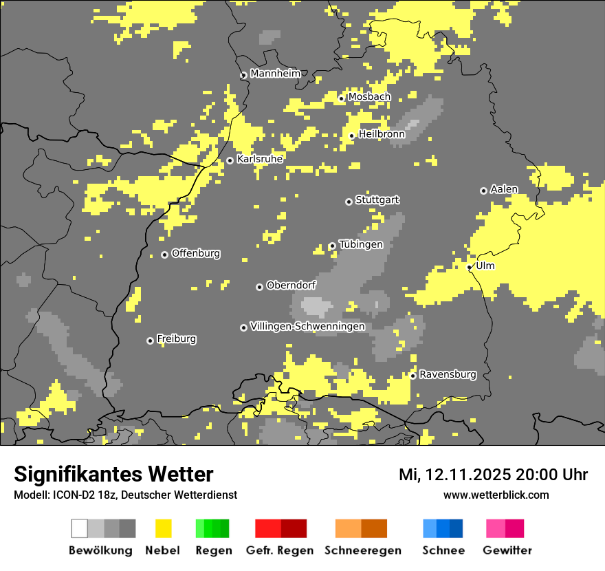 Modellkarten Signifikantes Wetter