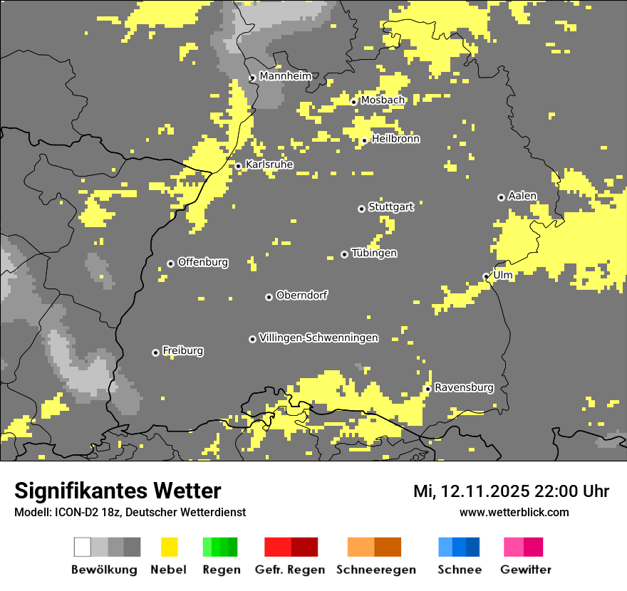 Modellkarten Signifikantes Wetter