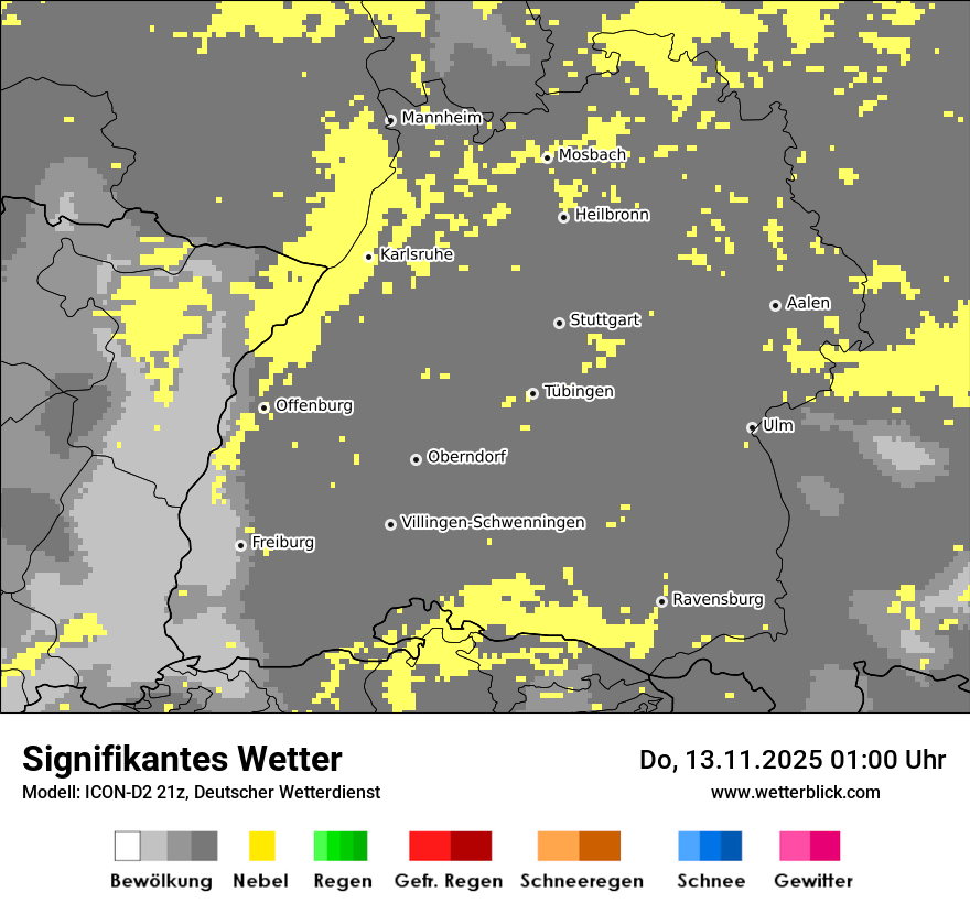 Modellkarten Signifikantes Wetter