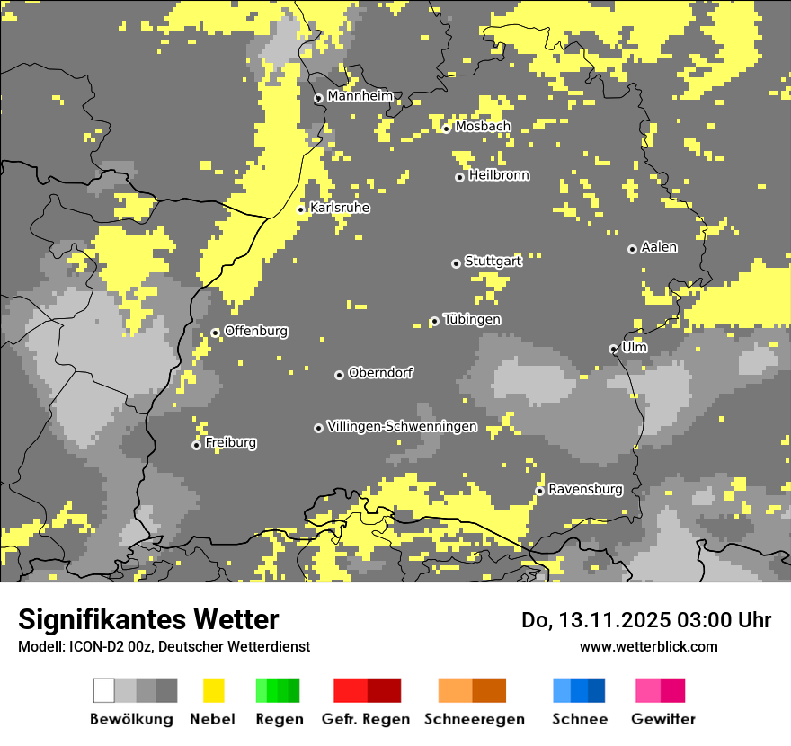 Modellkarten Signifikantes Wetter