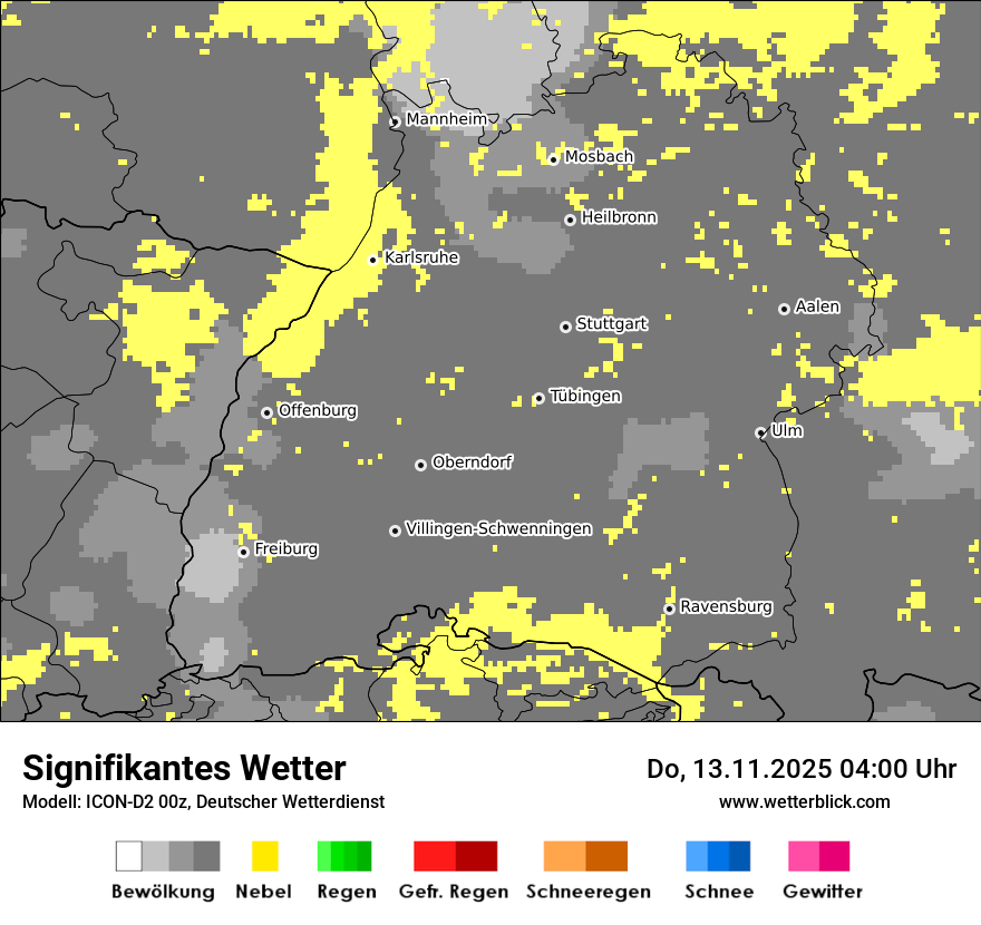 Modellkarten Signifikantes Wetter