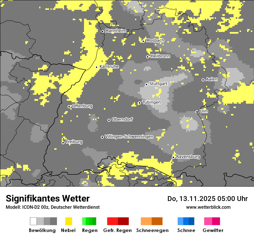 Modellkarten Signifikantes Wetter