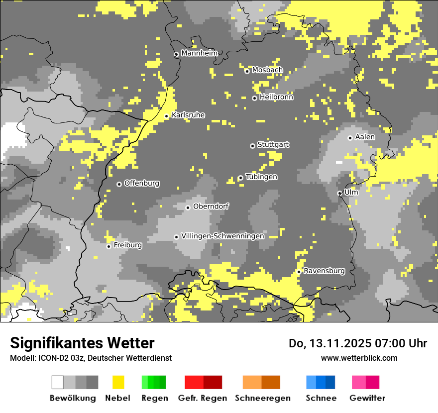 Modellkarten Signifikantes Wetter