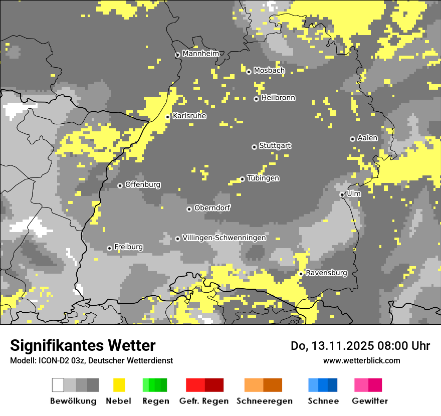 Modellkarten Signifikantes Wetter