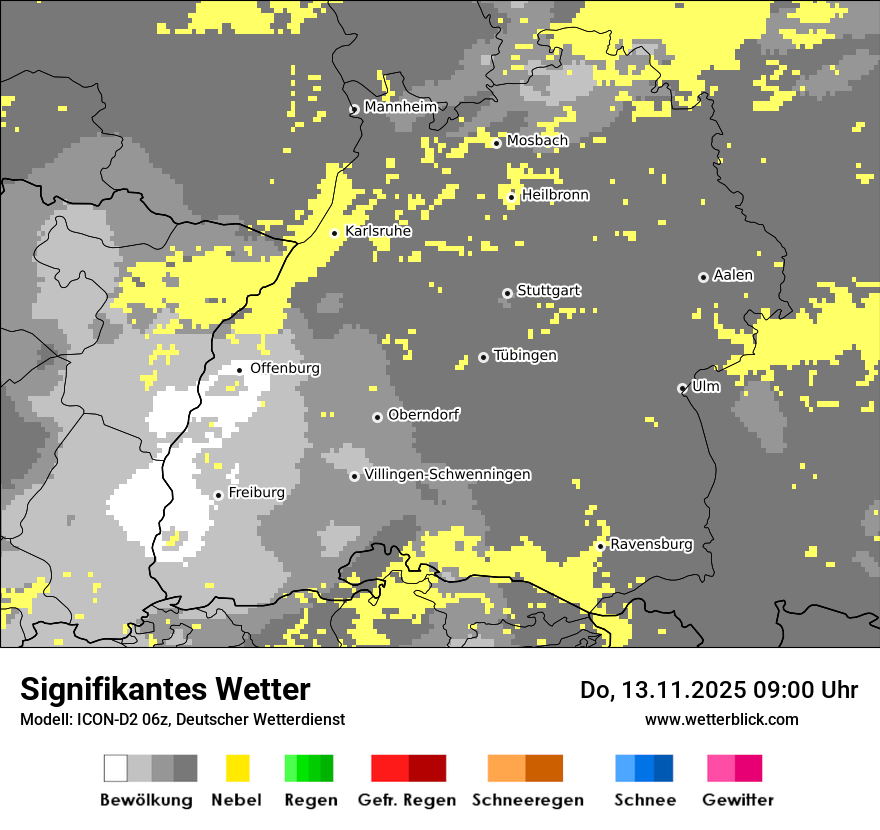 Modellkarten Signifikantes Wetter