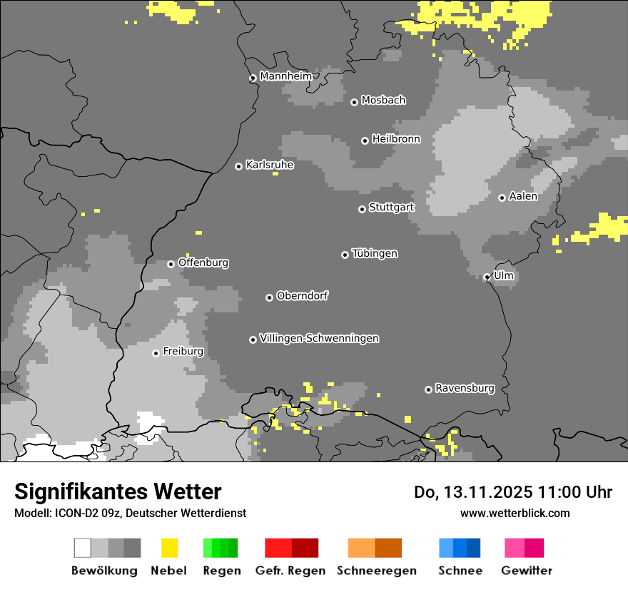 Modellkarten Signifikantes Wetter
