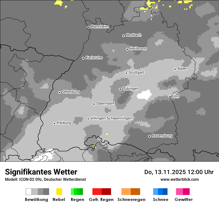 Modellkarten Signifikantes Wetter