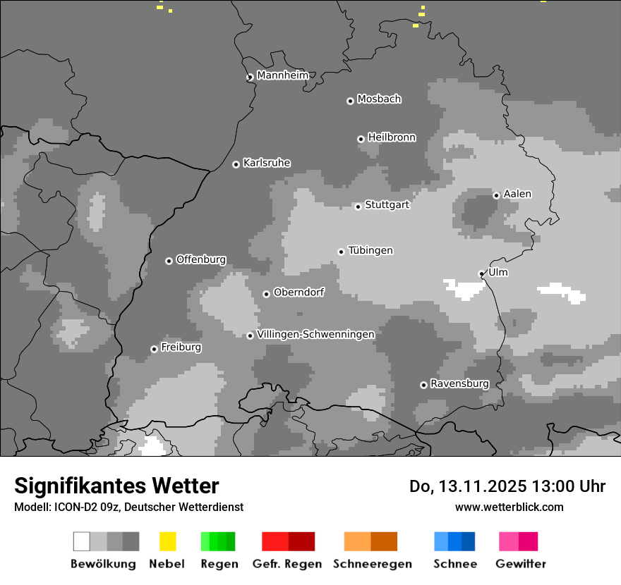 Modellkarten Signifikantes Wetter