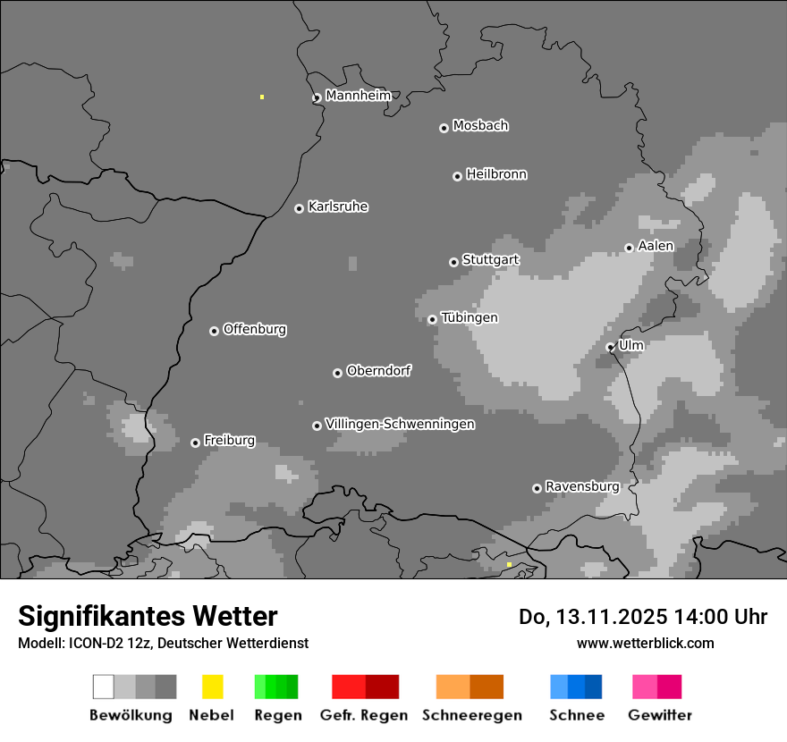 Modellkarten Signifikantes Wetter