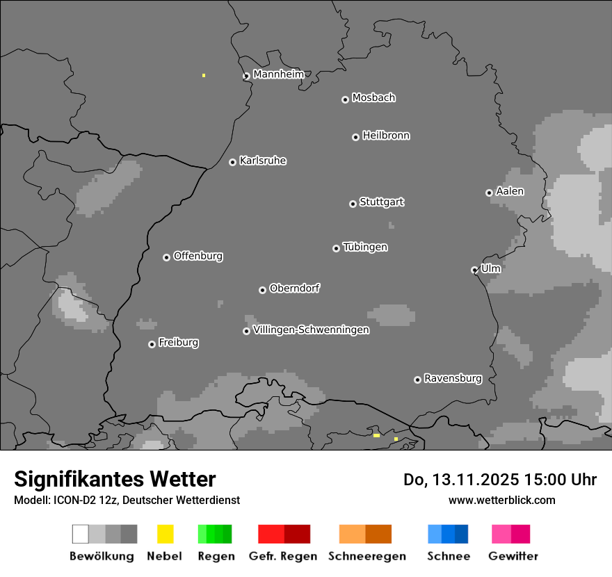 Modellkarten Signifikantes Wetter