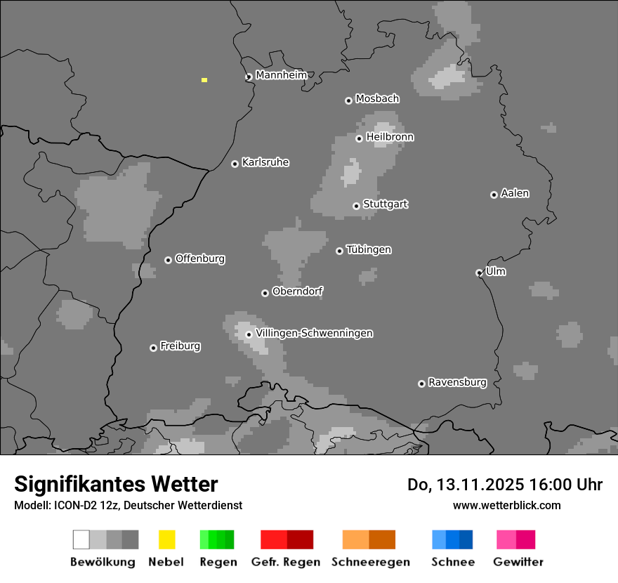 Modellkarten Signifikantes Wetter