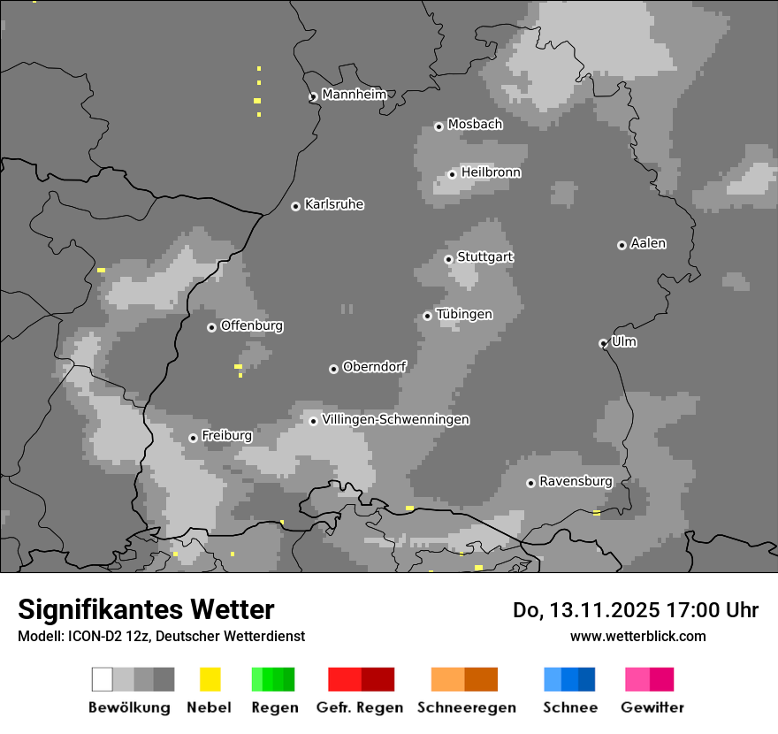 Modellkarten Signifikantes Wetter